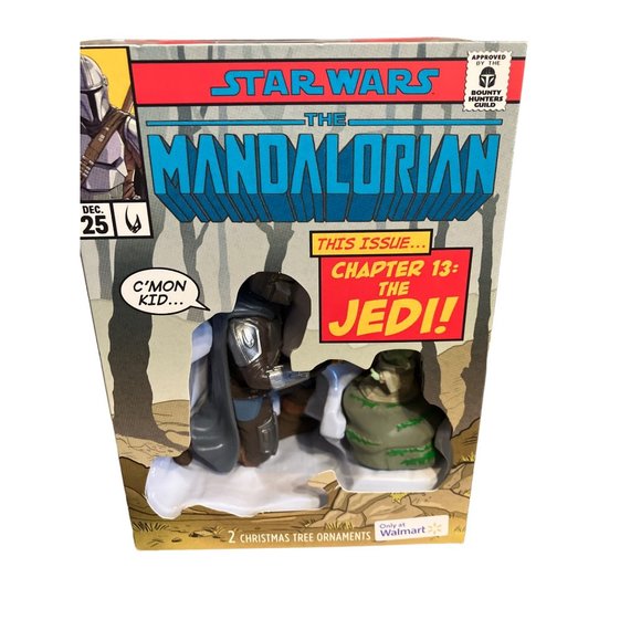 Hallmark Star Wars Mandalorian & Grogu 2pack Ornament Set Walmart Exclusive 2023 - Picture 1 of 13